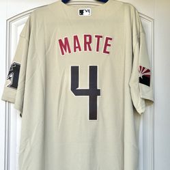 M + XL + 2X - DBACKS #4 KETEL MARTE JERSEYS