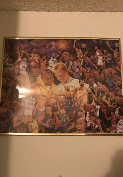 NBA greats poster framed