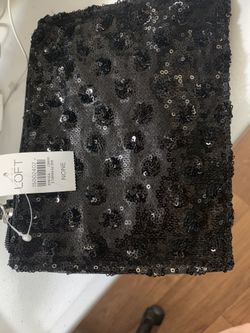 Black Sequin Clutch from LOFT