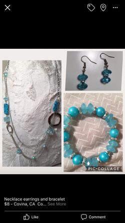 $8 for 3 pieces necklace, earrings, bracelet