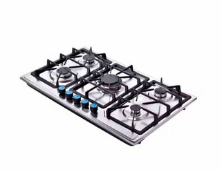 5 Burner Propane Gas Cooktop Indoor, Powerful Built-in Gas Stove Top with Auto Ignition, NG/LPG Convertible Dual Fuel, Portable Tabletop Counter Stove
