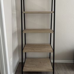 metal and wood shelf