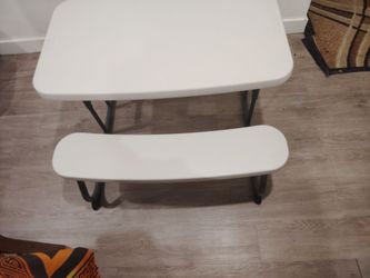 Folding bench table