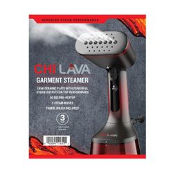 CHI LAVA Ceramic Plate Garment Steamer for Clothes with Fabric Brush 2 Steam Modes 1600 Watts (Model: 11610)
