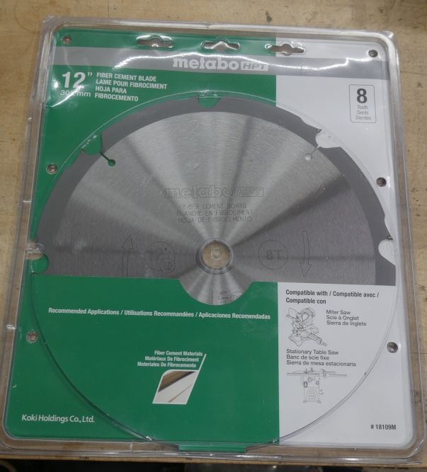 METABO 12" 305MM FIBER CEMENT BLADE #18109M NEW