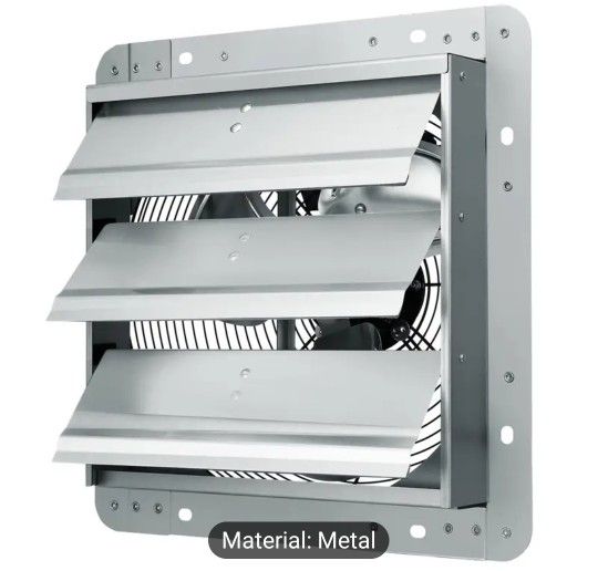 VEVOR High-speed 12'' Aluminum Shutter Exhaust Fan
