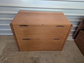 Teak Lateral File Cabinet