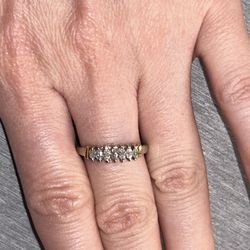 Zales 14k White Gold Genuine Diamond Ring Valentines Day Gift Engagement Promise Wedding Size 6