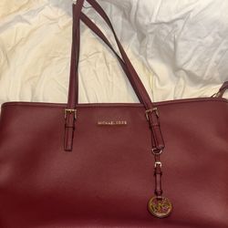 Michael Kors Tote Bag Burgandy