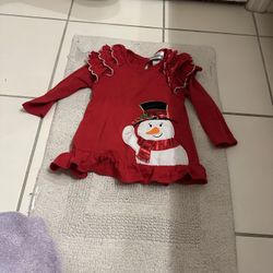 Rare Editions Red Snowman Girl’s Blouse