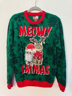 Party Sweater Meowy Catmas Ugly Christmas...