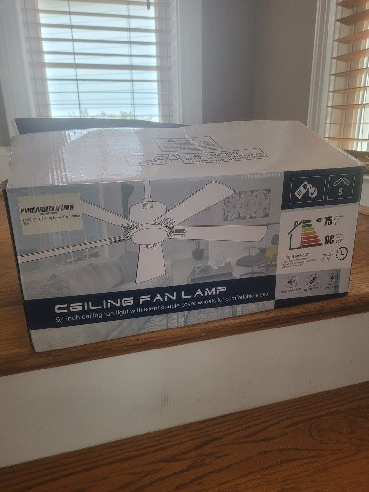 52" White Ceiling Fan