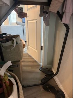 Black hexagon mirror