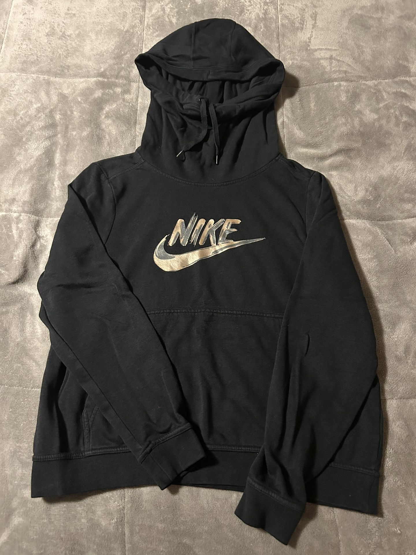 Nike Black Hoodie Sweatshirt Medium Longneck