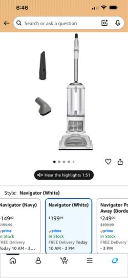 Shark Navigator lift away vacuum cleaner