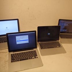 Lot of 4 Apple MacBook Pro 13" Laptops A1278 A1502 "AS-IS"