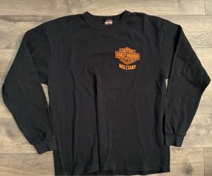 Harley Davidson Long Sleeve Skull T-shirt XL Military 2019 Thermal Motorcycle