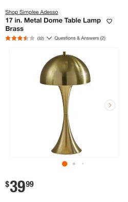 Metal Dome Table Lamps