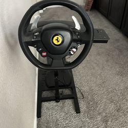 Ferrari Steering Wheel With Stand And Pedals