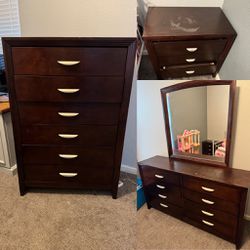 Dresser With Mirror, Tall Dresser, Night Stand