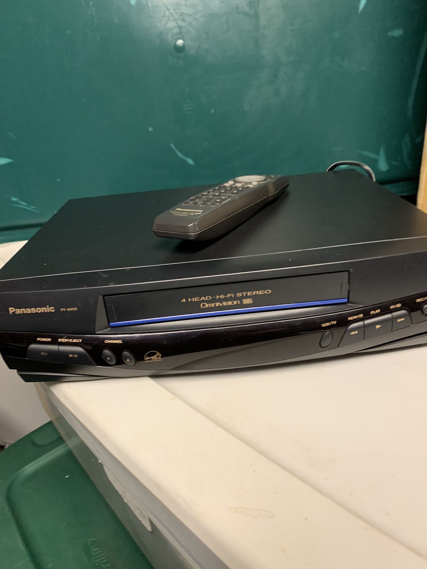 Panasonic PV-V4021 Mono VHS VCR Player - w/ Original Remote
