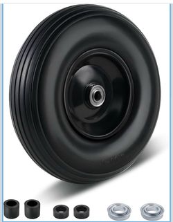 13''4.00-6 tire Wheelbarrow Tire Flat Free, 5/8" or 3/4" Bearing $28