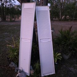 4 White Vinyl Shutters, Great Condition