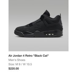Jordan 4 Black Cat