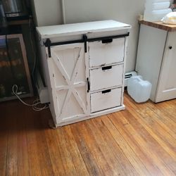 Rustic Sliding Barn Door Cabinet – Needs Some TLC