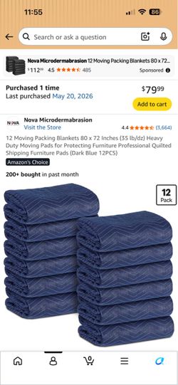 Nova Microdermabrasion Moving Blankets