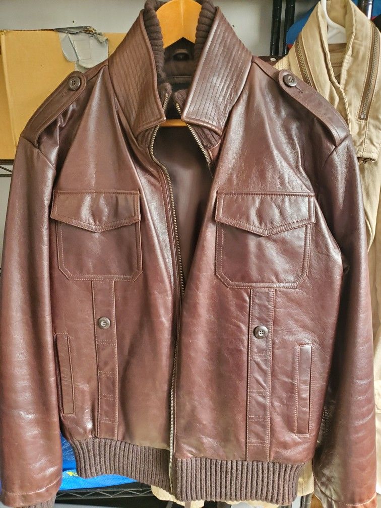 Ben Sherman Leather Bomber Jacket