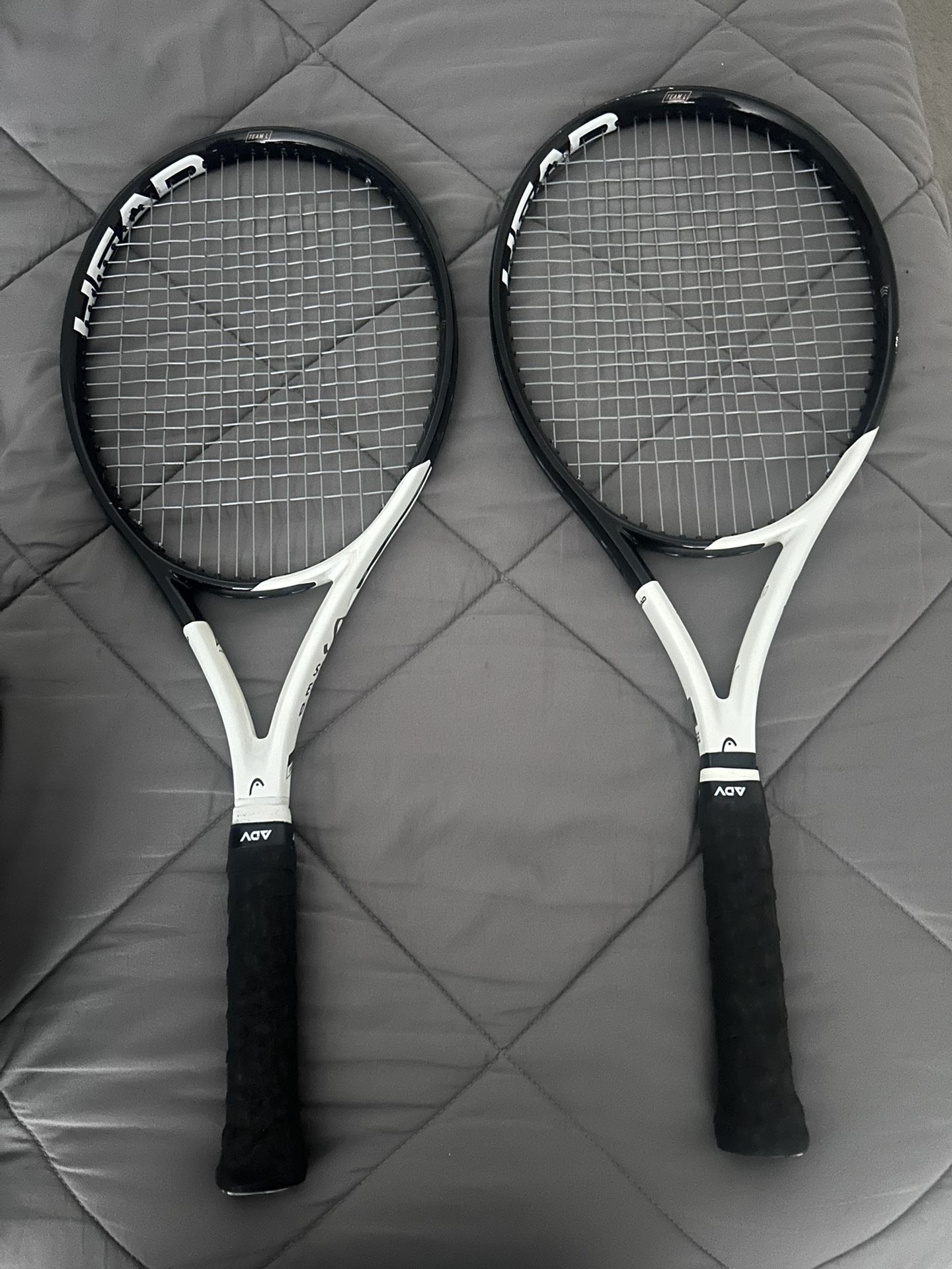 Lightly Used 4 3/8 Head Speed Team L Tennis Racquets (2)