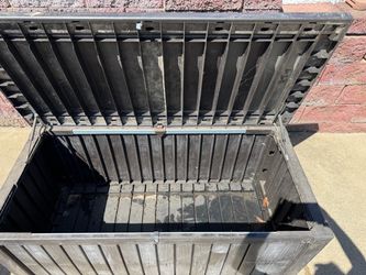 Faded Black Deck Box 60 1/2” long 28” deep 25 1/2” tall