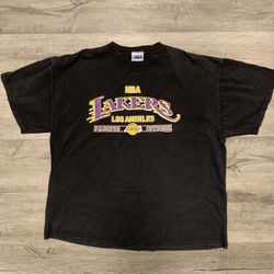 Vintage CSA LA Lakers Graphic T Shirt Early 2000s KOBE black Size L #766