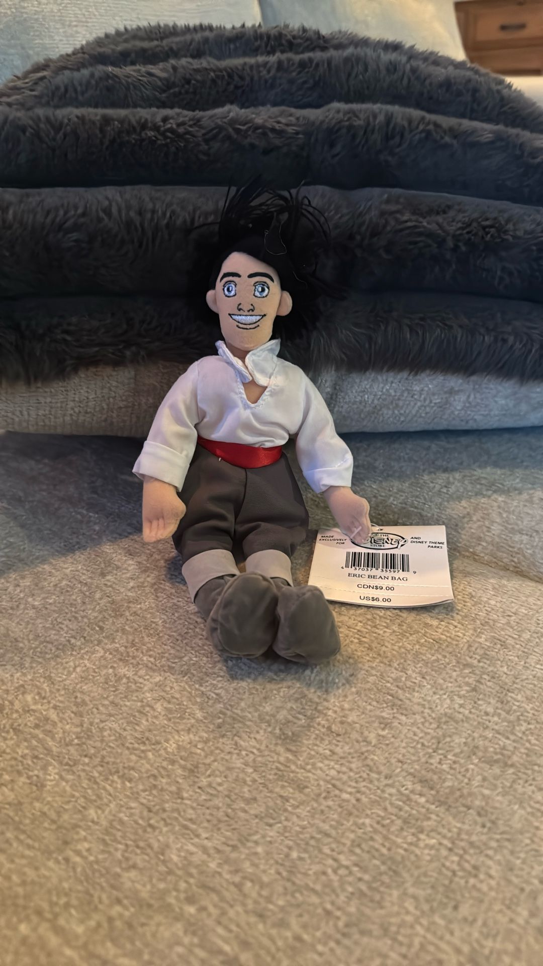 Disney  Mini Beanbag Eric From Little Mermaid