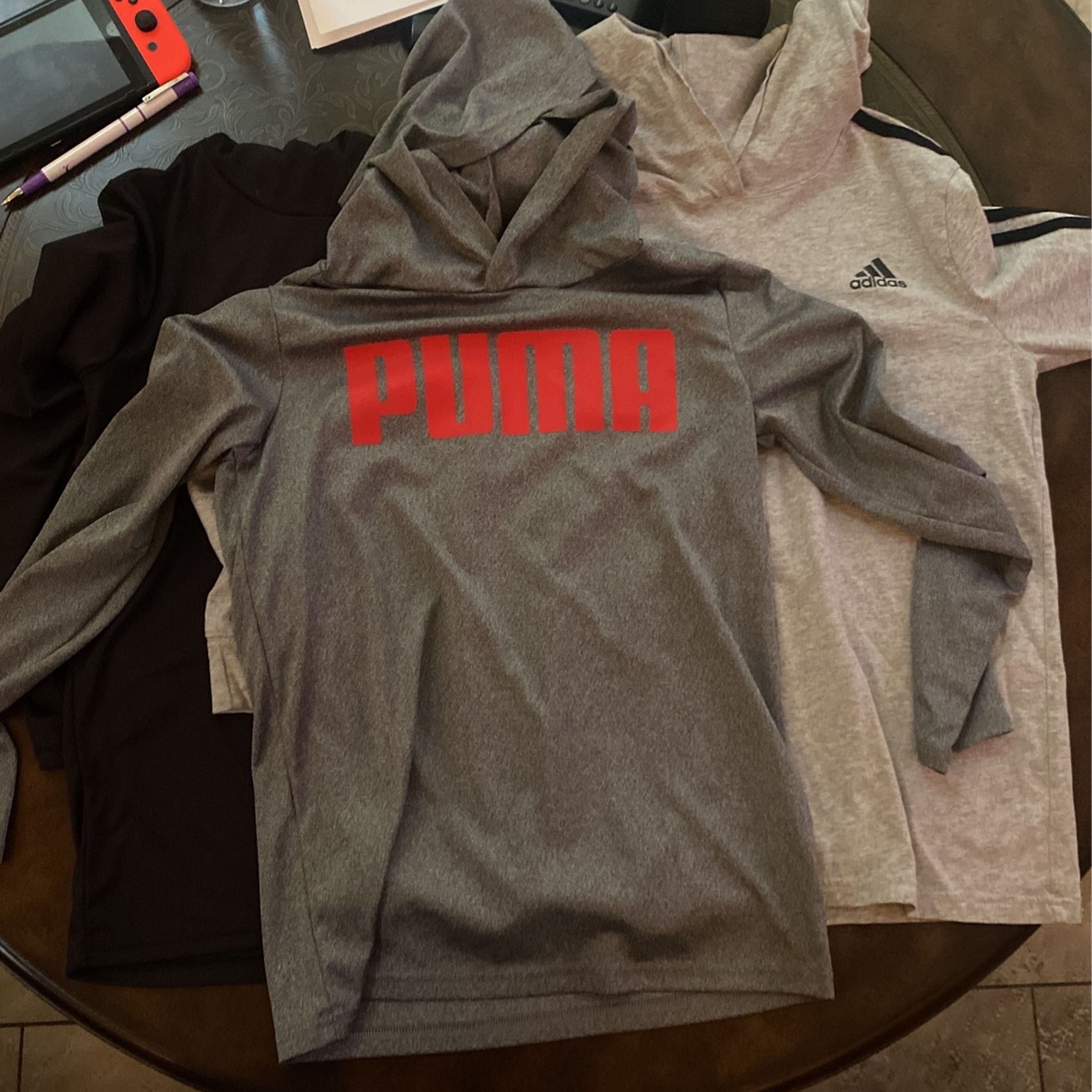 Adidas And Puma Lightweight Hoodies 10-12 Kids