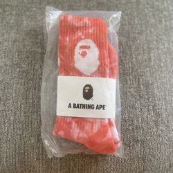 Orange Bape Socks 