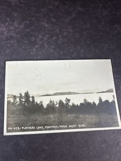 1926 Flathead Lake Montana RPPC Real Photo Postcard Kalispell No 473