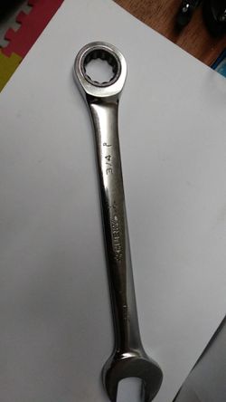 HUSKY 3/4 IN. 12- POINT SAE RATCHETING COMBINATION WRENCH
