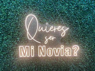 Quieres ser mi novia proposal neon sign