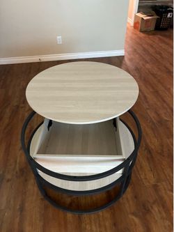 Lifting hydraulic modern coffee table