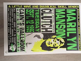 Very Rare Original M. Manson Rock Poster Numbered 
