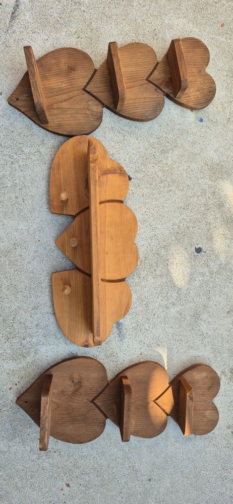Wooden Heart Shelves