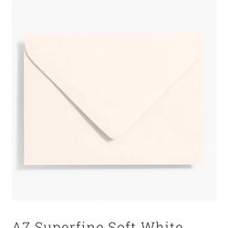 Paper Source A7 Superfine Soft White Envelopes, Qty: 179, New, $116 Value