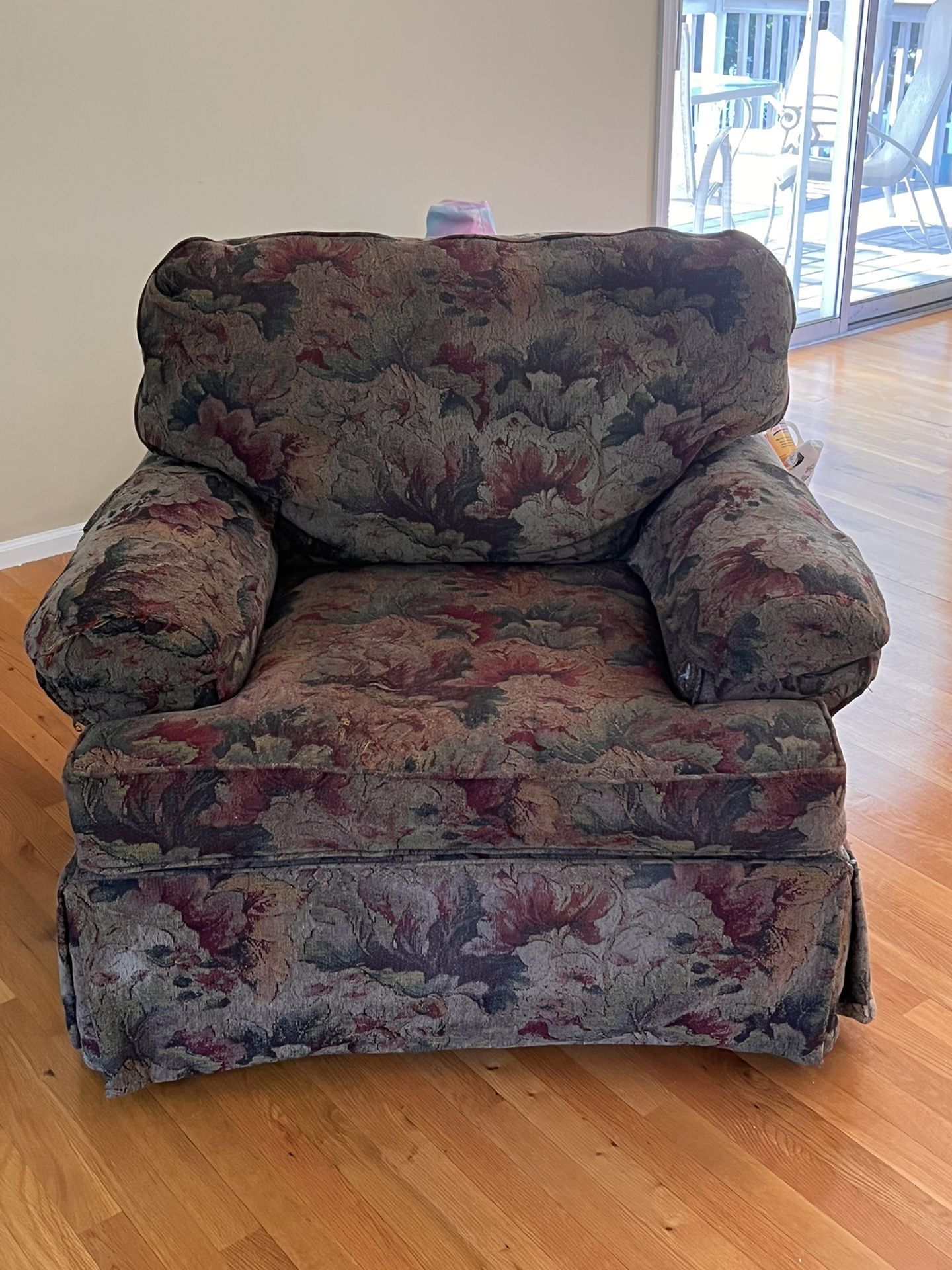 Oversized Floral Chair