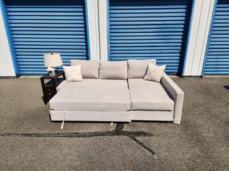 Pullout Sleeper Sofa With Reversible Chaise + Storage FREE DELIVERY