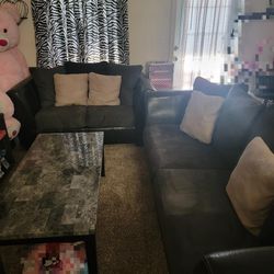 Living Room Set - Sofa, Loveseat, Tables