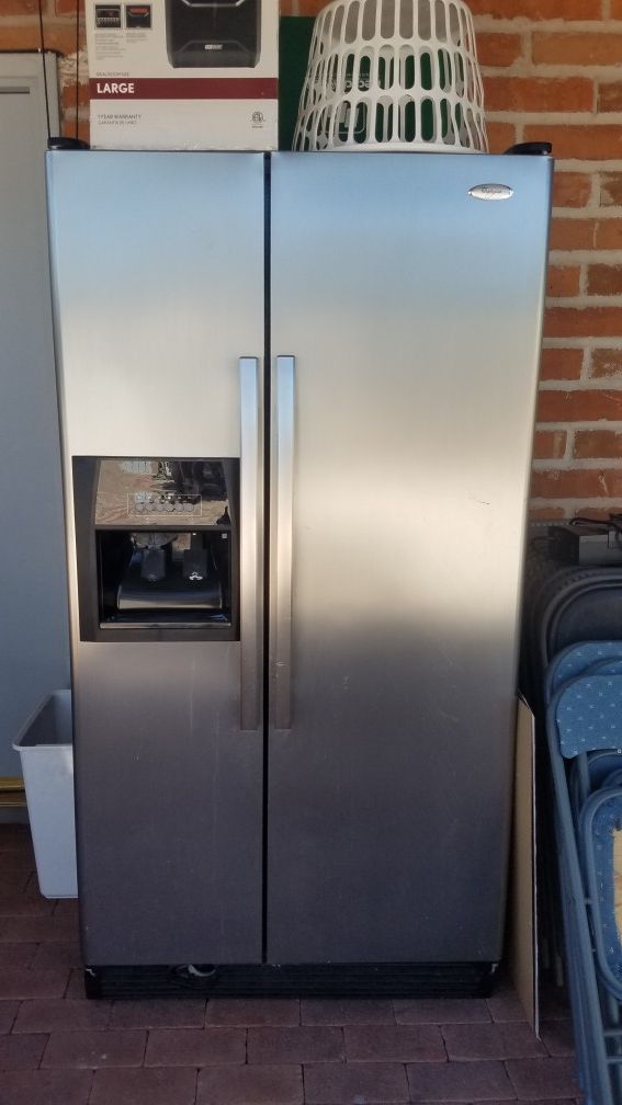 Stainless steel Whirlpool refrigerator for Sale in Tucson, AZ OfferUp