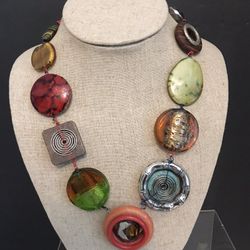 Handmade Multi-Color Necklace 21”