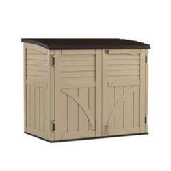 Suncast 2ft 8in by 4ft 5in by 3ft 9in 34cuft resin horizontal storage shed